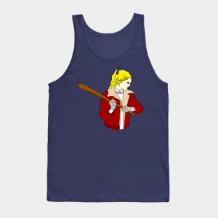 Girl with Baseball Bat Tank Top